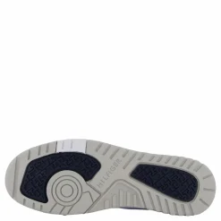 Leather Mixed Texture Basketball Trainers