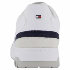 Leather Mixed Texture Basketball Trainers