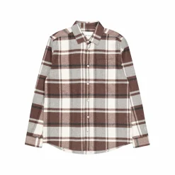 Les Deux Jeremy Flannel Shirt Dusty Teak