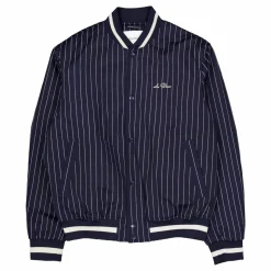 Les Deux Tech Varsity Jacket Dark Navy/ivory