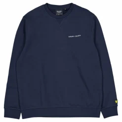 Loopback Embroidered Crew Neck Z271 Dark Navy