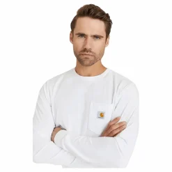 L/s Pocket T-shirt Cotton Sing