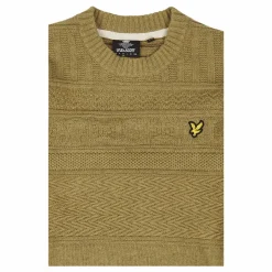 Lyle & Scott Guernsey Crew Neck W824 Seaweed