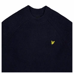 Lyle & Scott Shaker Stitch Mock Neck Jumper Z271 Dark