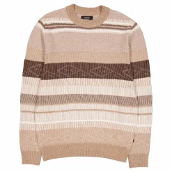 Mark Wool Knit Brown/dark Khaki Stripe