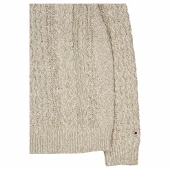 Mouline Aran Cable Crew Neck White