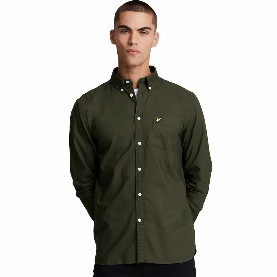 Plain Oxford Shirt W485 Olive