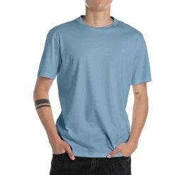 Replay Basic Logo Tee Grigio Medio