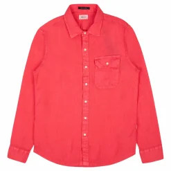 Replay Linen Shirt 259 Coral Red