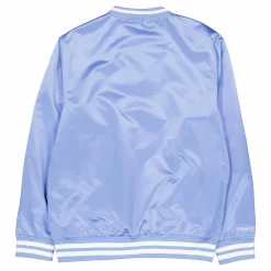 Sideline Pullover Satin Jacket Light Blue