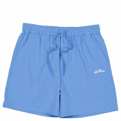 Stan Seersucker Swim Shorts 2. Washed Denim Blue