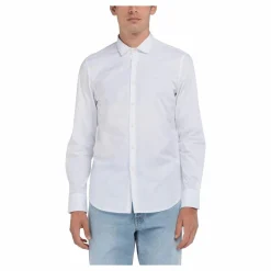 Stretch Poplin Shirt 001 White
