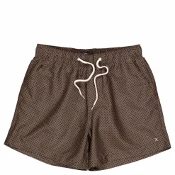 Swim Shorts Dark Navy / Orange Square