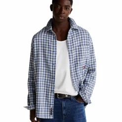 Tjm Badge Flannel Shirt Ext Blue