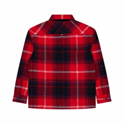 Tjm Brushed Check Overshirt Xnl - Deep Crimson Check