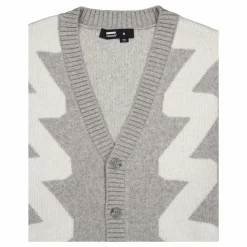 Tom Cardigan Ax5 Grey Melange Wave
