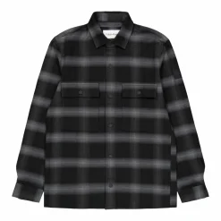 Twill Fleece Check Overshirt Beh