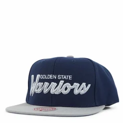 Warriors Navy Spirit Script Snapback