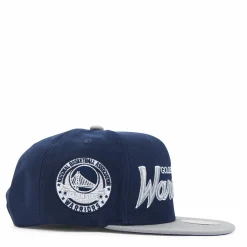 Warriors Navy Spirit Script Snapback