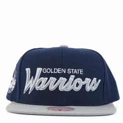 Warriors Navy Spirit Script Snapback