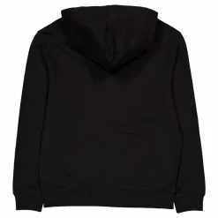 Woven Label Zip Through Hoodie Beh Ck Black